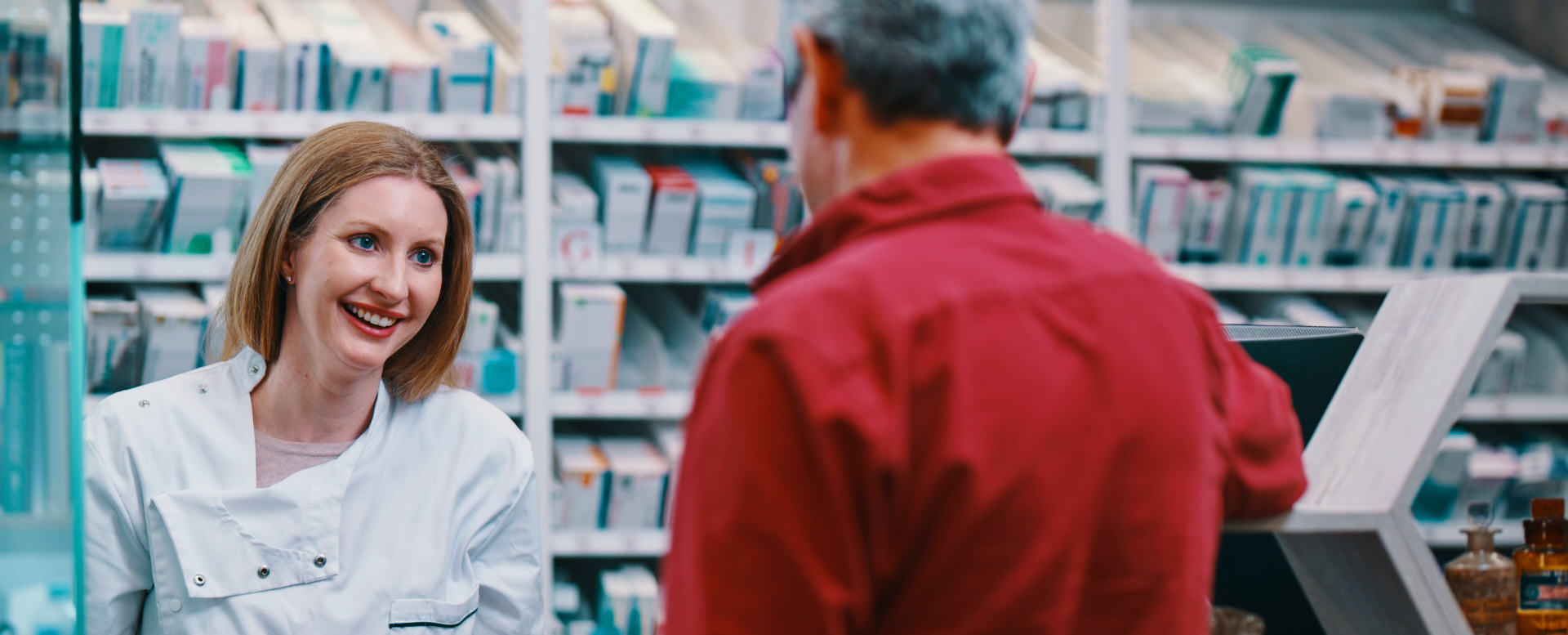 Pharmacist at the counter