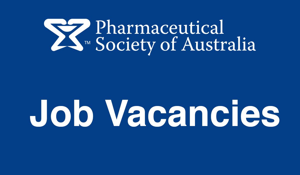 Job vacancies at PSA Pharmaceutical Society of Australia
