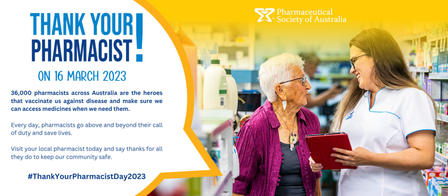 Thank Your Pharmacist Day 2023 Pharmaceutical Society of Australia