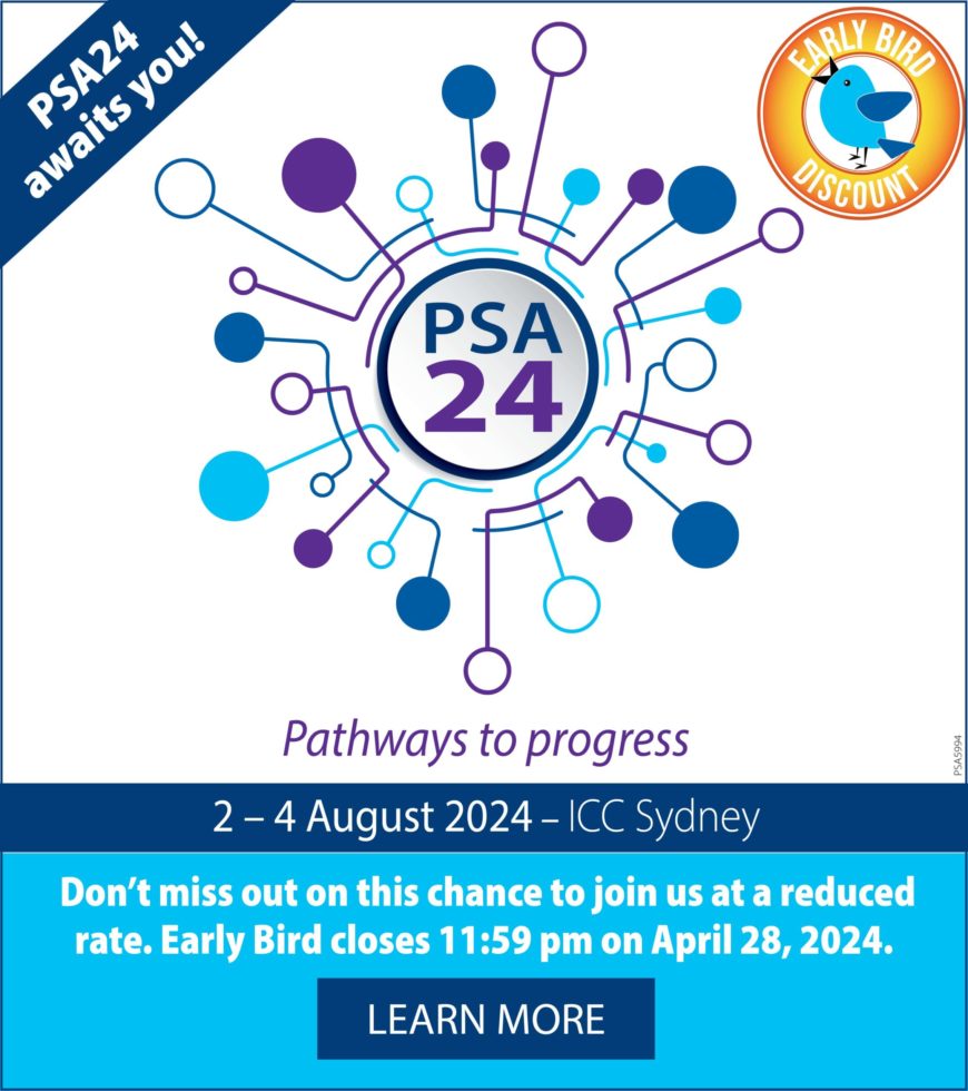 Link image to register for PSA24 conference