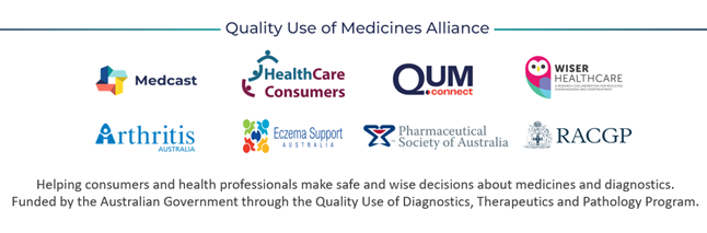Logos of the Quality Use of Medicines Alliance foooter
