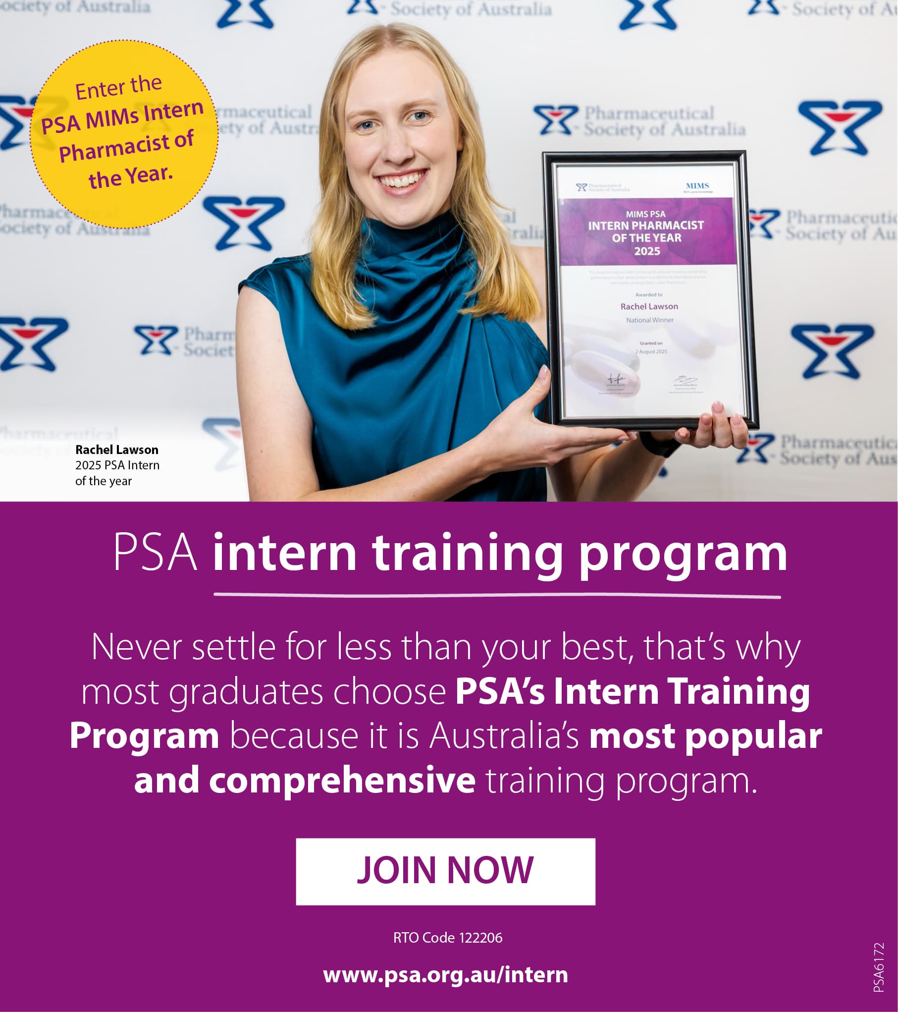 link image to PSA intern training program